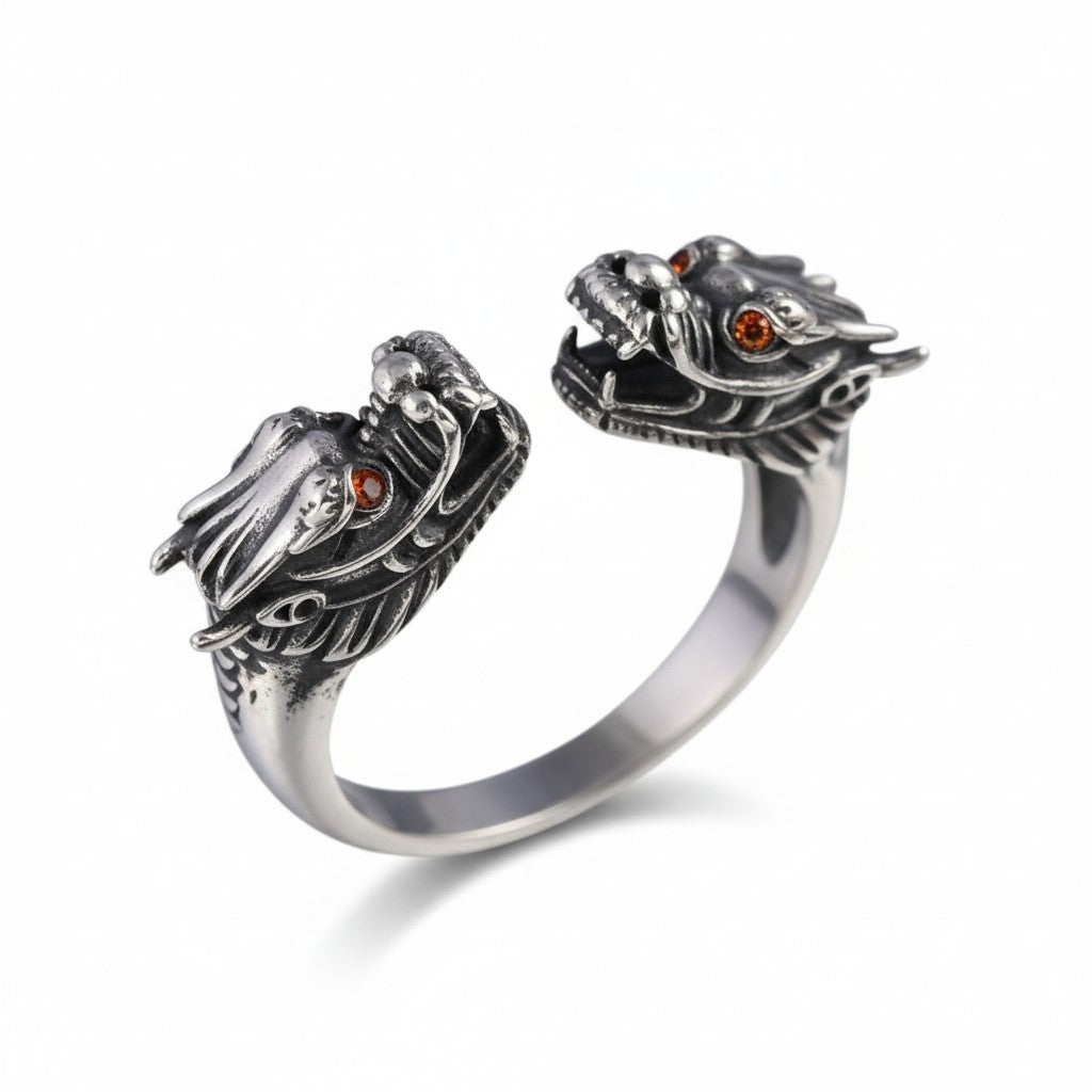 Twin Dragon Ring