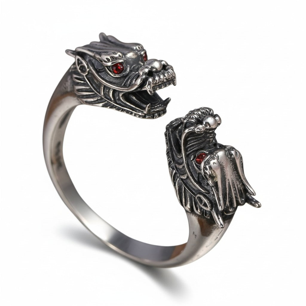 Twin Dragon Ring