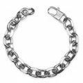 Maniac stainless steel chunky link bracelet with a secure clasp closure.